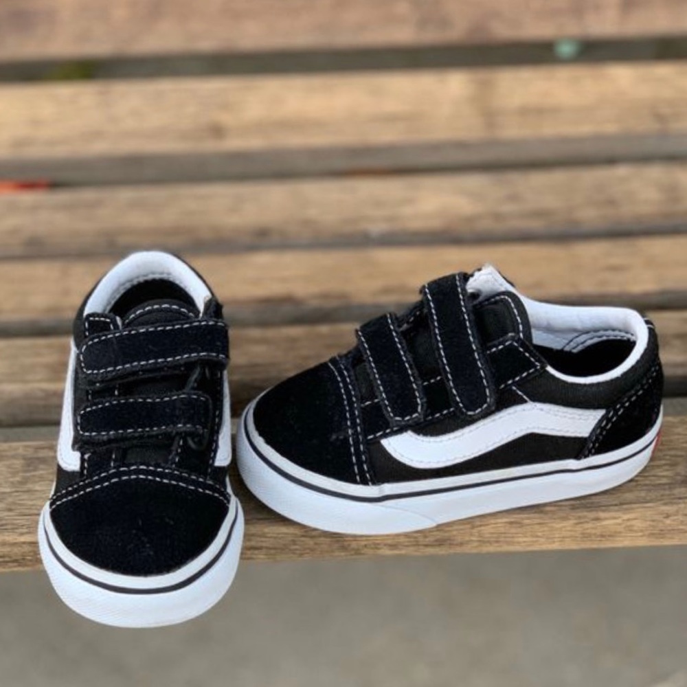 Black and white vans